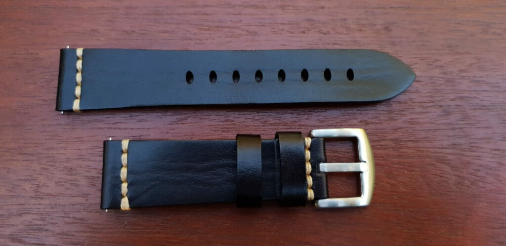 flaxton australia black leather watch strap
