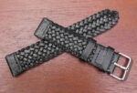 braided watch strap leather crossed