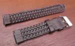 braided leather brown strap rear showing quick release
