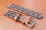 braided leather watch strap multi coloured