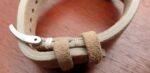 suede leather watch strap closeup