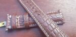 Alligator Brown / White Stitching