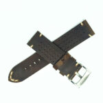 leather watch strap with comfort vents on underside