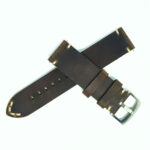 vintage style semi raw leather watch strap crossed