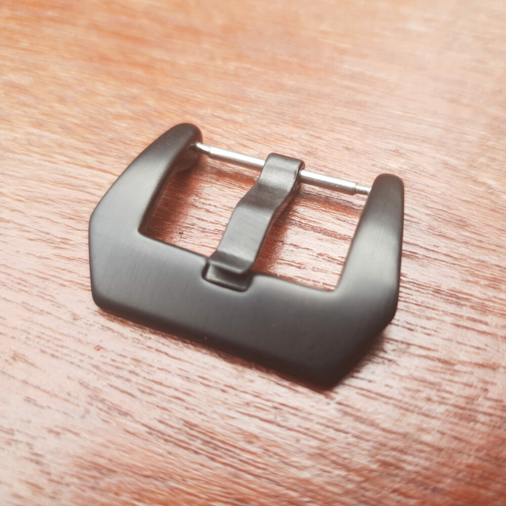 large matt black watch buckle