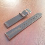 Ostrich skin watch strap rear showing quick rlease spring bars