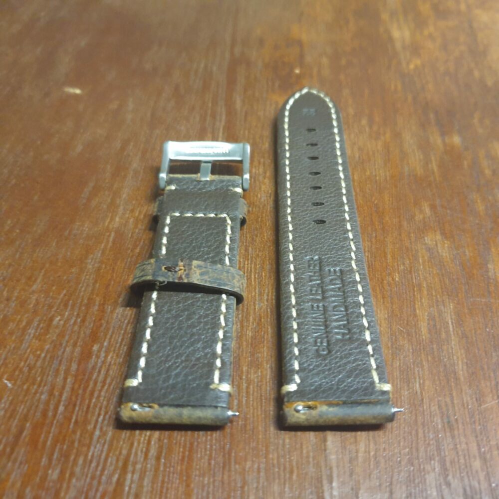 handmade leather watch strap with quick release