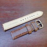 lizard skin watch strap showing fron and rear