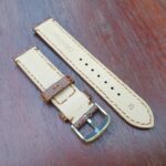 Underside of lizard skin watch band