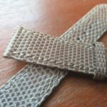 Lizard Skin Thin Style watch strap closeup showing scales