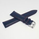 Carbon Fiber Red Stitching leather watch strap