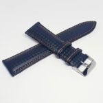 Carbon Fiber leather watch strap Orange