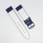 Carbon Fiber White Stitching leather watch strap