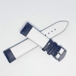 Carbon Fiber watch strap leather white stitching