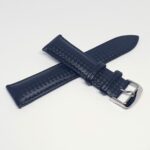 carbon fiber leather watch strap black