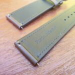 soft calf leather strap Underside Showing Quick Release