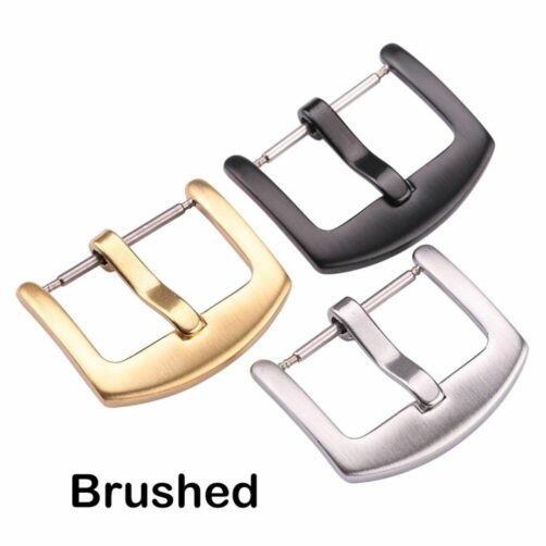 Gold Silver Black watch buckle brushed finish