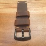 Cooroy leather watch band Black Polished Buckle
