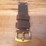 Cooroy leather watch strap Gold Brushed Buckle