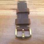 Cooroy leather watch strap Gold Polished Buckle