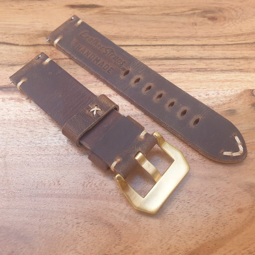 Handmade Leather Watch Strap Underside