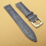 Blue Alligator pattern leather watch strap