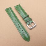green alligator pattern leather watch strap