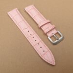 pink alligator pattern wleather watch strap