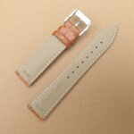 Coolum Tan Underside of leather watch strap showing quick release spring bars