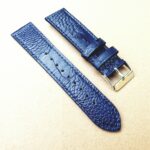 Ostrich Foot Watch Strap Real Skin Blue
