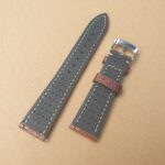 Cooran Light Brown leather watch band with Vented Underside