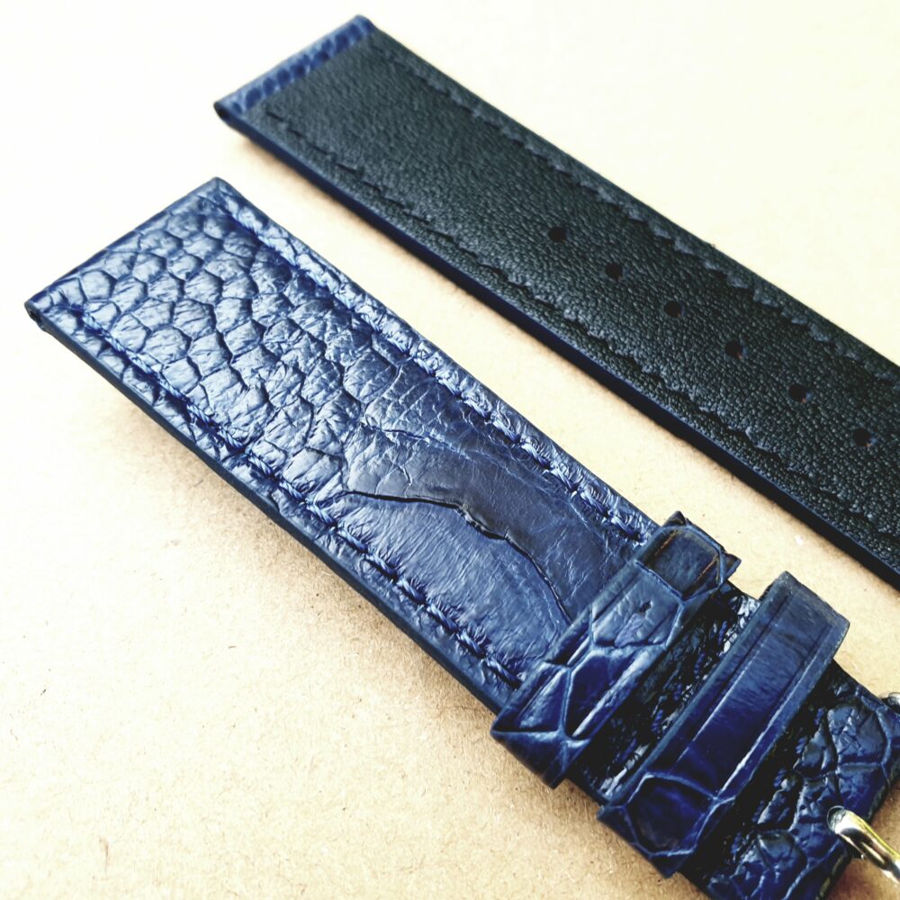 Ostrich Foot Watch Strap Real Skin Closeup