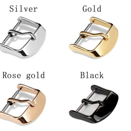 watch buckle silver gold rose gold and black