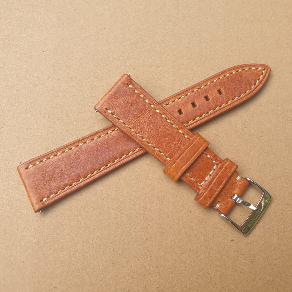 tan leather watch band
