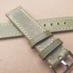 up close of leather watch band