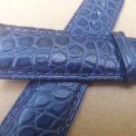 Alligator Blue watch strap Closeup