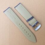alligator leather watch strap blue showing underside