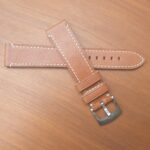 XL Handmade Dark Tan leather watch band