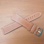 XL Dark Tan leather watch strap