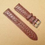 Alligator Brown Watch band with Buckle