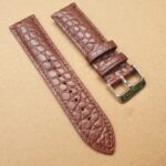 Alligator Brown Watch Strap with Buckle