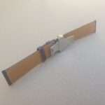Alligator Brown watch strap Clasp Underside
