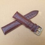Alligator Brown watch strap with buckle