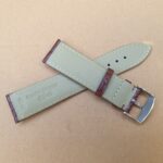 Alligator Brown watch strap Underside each strap piece crossed