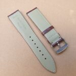 Alligator Brown watch strap showing underside