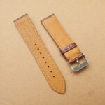 Alligator Brown watch strap showing underside