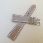 Distressed Leather watch band Strap showing strap pieces overlapping each other