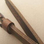 Handmade leather watch strap unburnished edge