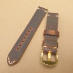 top brain leather watch strap showing underside