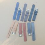 valdora leather watch strap showing all available colours looking down on top side